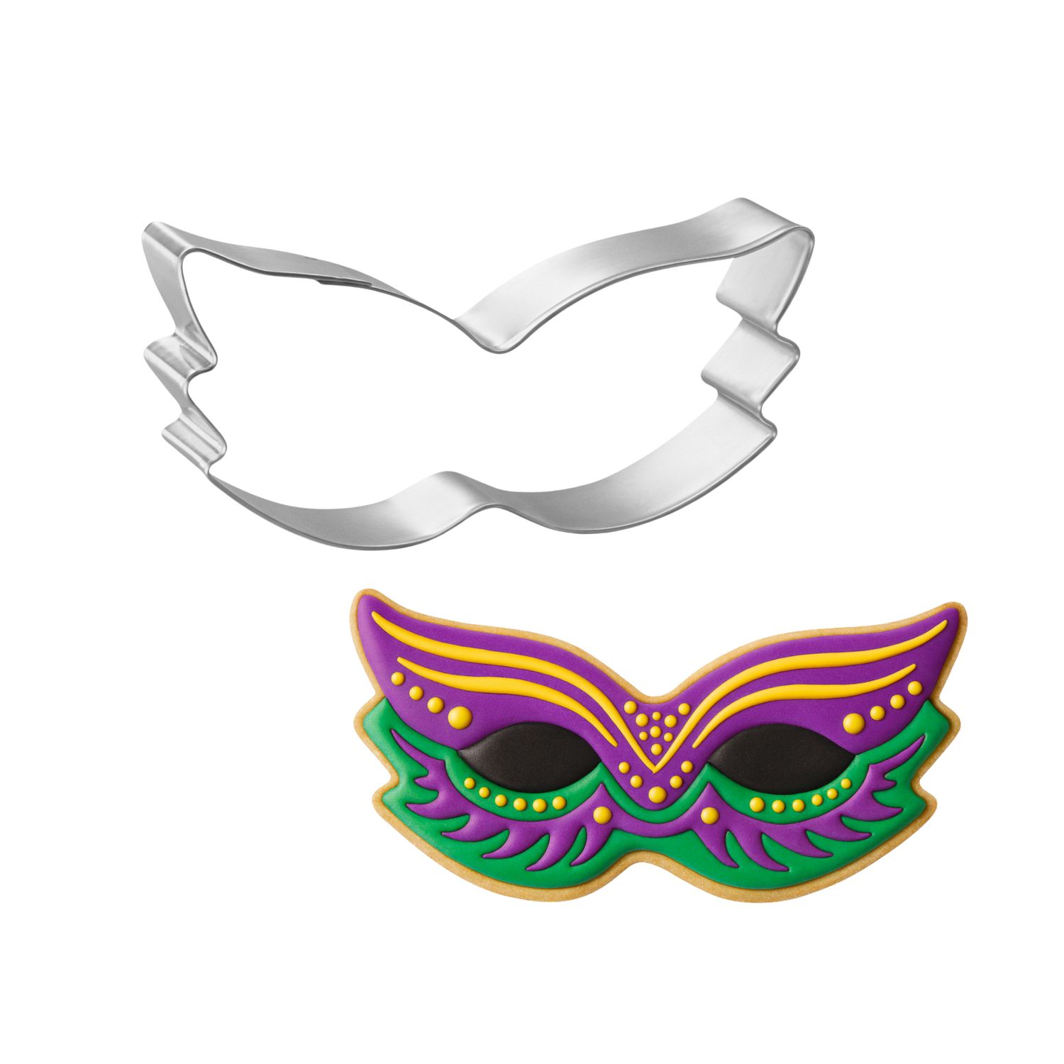 Mardi Gras Mask Cookie Cutter 4.5 in B1620
