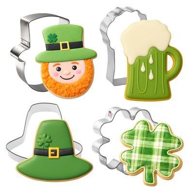 Leprechaun St Patricks Day Cookie Cutter 4 Pc Set HS0473