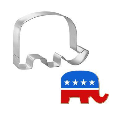 Republican Elephant Cookie Cutter 4 in B1290
