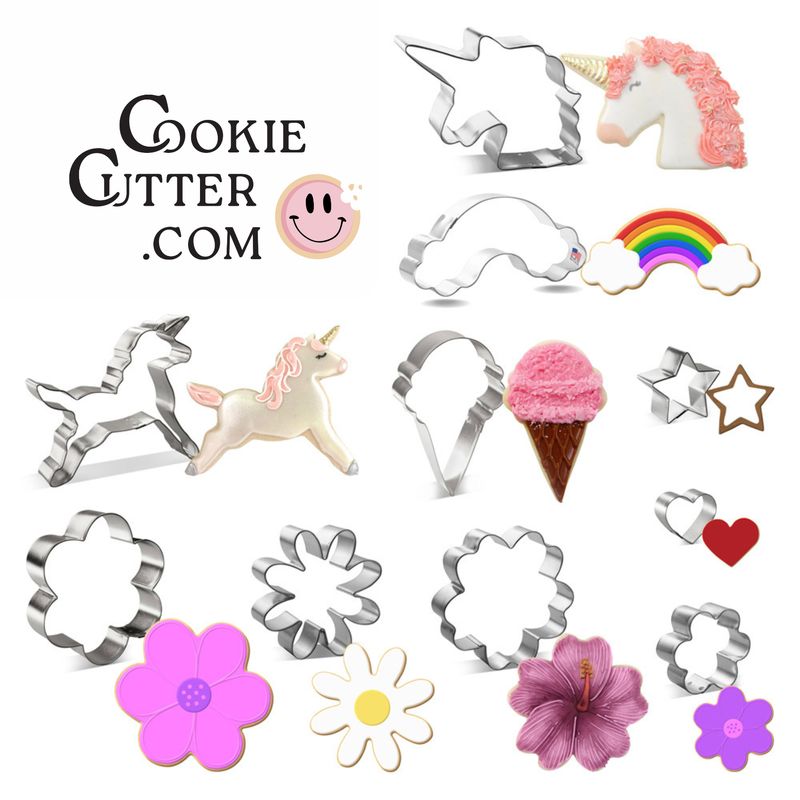 Unicorn Birthday Baby Shower Summer Cookie Cutter 10 Piece Set HS0456