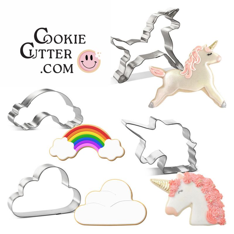Unicorn Birthday Baby Shower Cookie Cutter 4 Pc Set HS0457