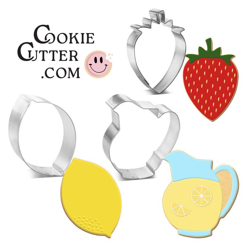 Strawberry lemon cookie cutter set