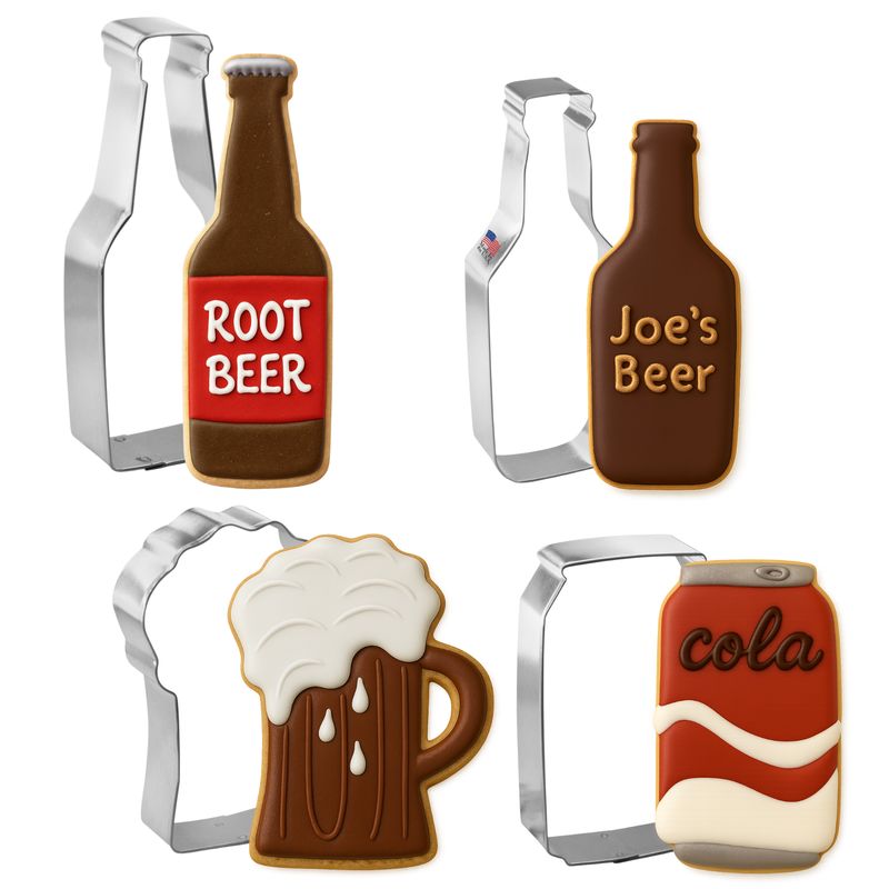 Bottle and Mug Cookie Cutter 4 Pc Set HS0465 Bottle and Mug Cookie Cutter 4 Pc Set HS0465