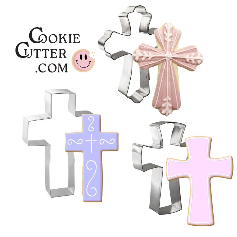 Religious Cross Cookie Cutter 3 Pc Set HS0449 Religious Cross Cookie Cutter 3 Pc Set HS0449
