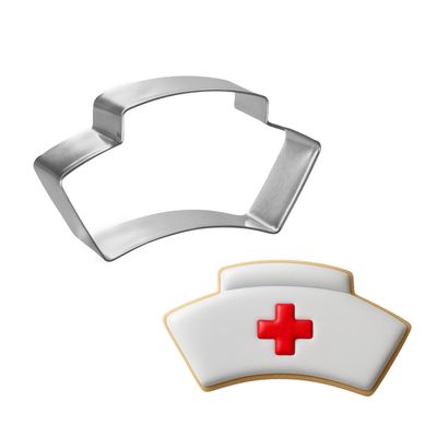 Nurse Hat Cookie Cutter 4 in B1666