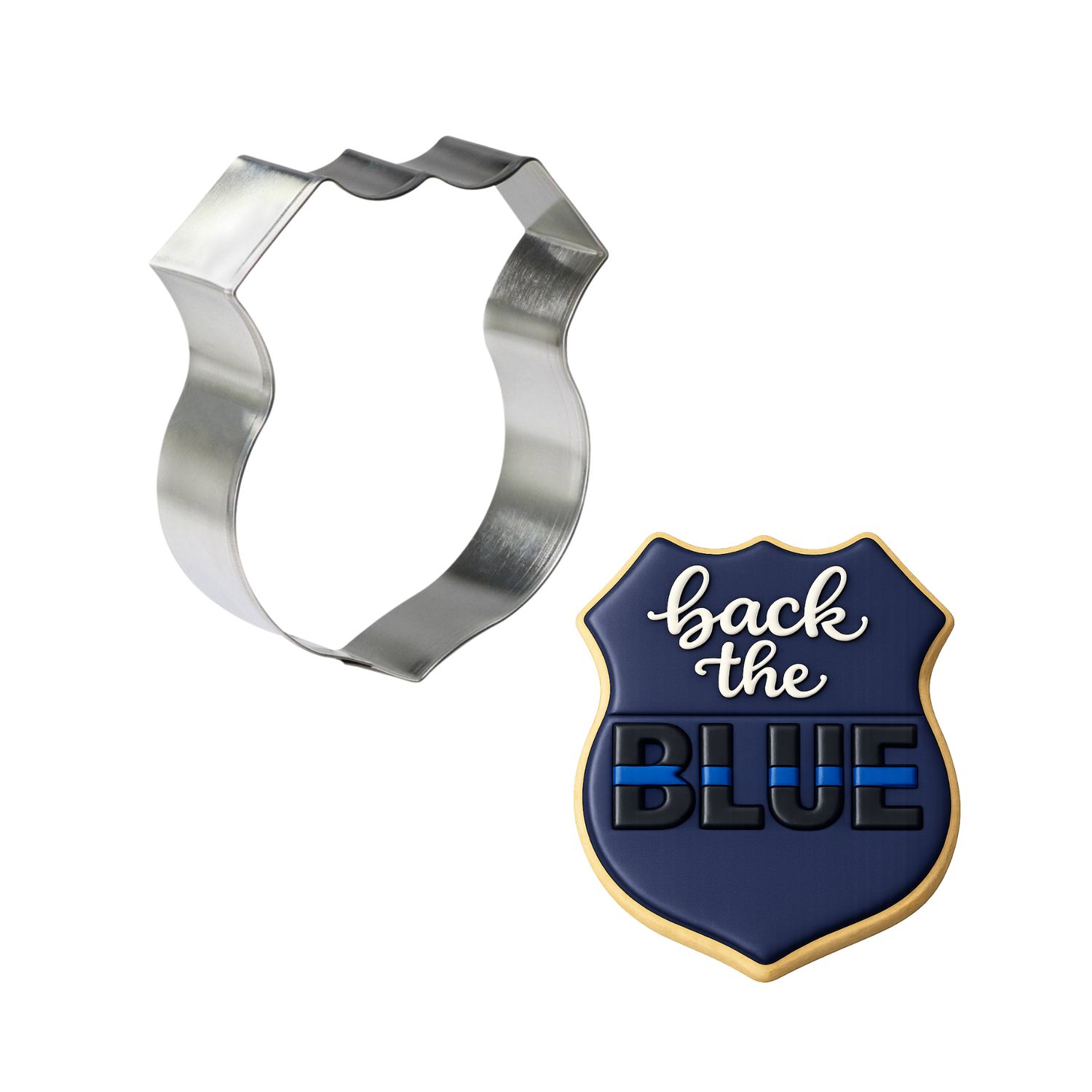 Police Badge Cookie Cutter 4 in B1600