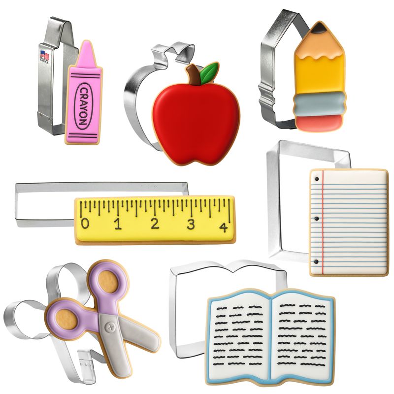 Back To School Teacher Appreciation 7 Pc Cookie Cutter Set HS0426 Back To School Teacher Appreciation 7 Pc Cookie Cutter Set HS0426