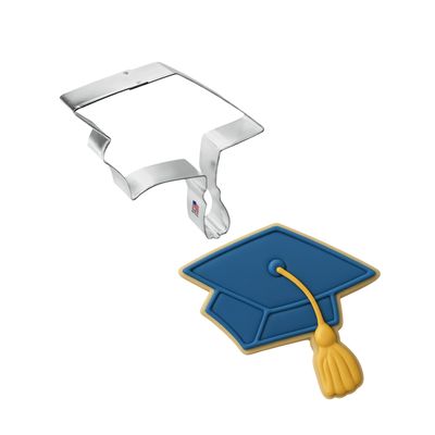Graduation cap cookie cutter