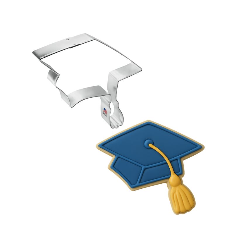 Graduation Cap Cookie Cutter 4 in B1341 Graduation cap cookie cutter