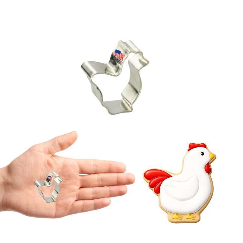 Mini Chicken Cookie Cutter 1.5 in M33 Mini Chicken Cookie Cutter 1.5 in M33
