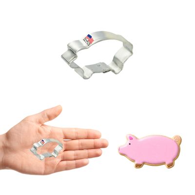 Mini Pig Cookie Cutter 1.75 in M58 Mini Pig Cookie Cutter 1.75 in M58