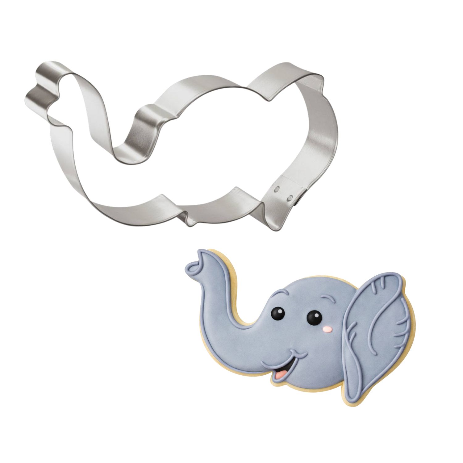 Circus Elephant Face Cookie Cutter 5 in B1577