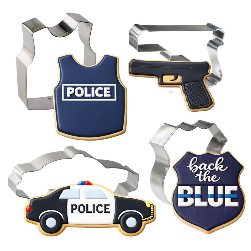 Police Cookie Cutter 4 Pc Set HS0441