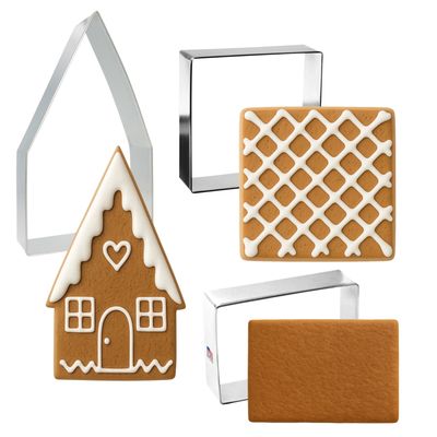 Gingerbread House Cookie Cutter 3 Pc Set B1101