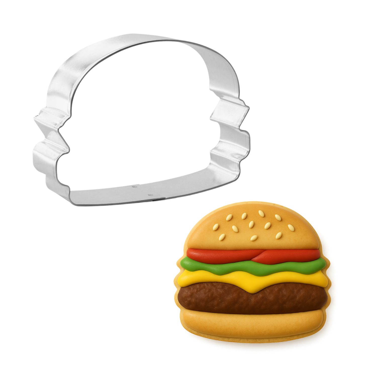 Hamburger Cookie Cutter 3.75 in B1526