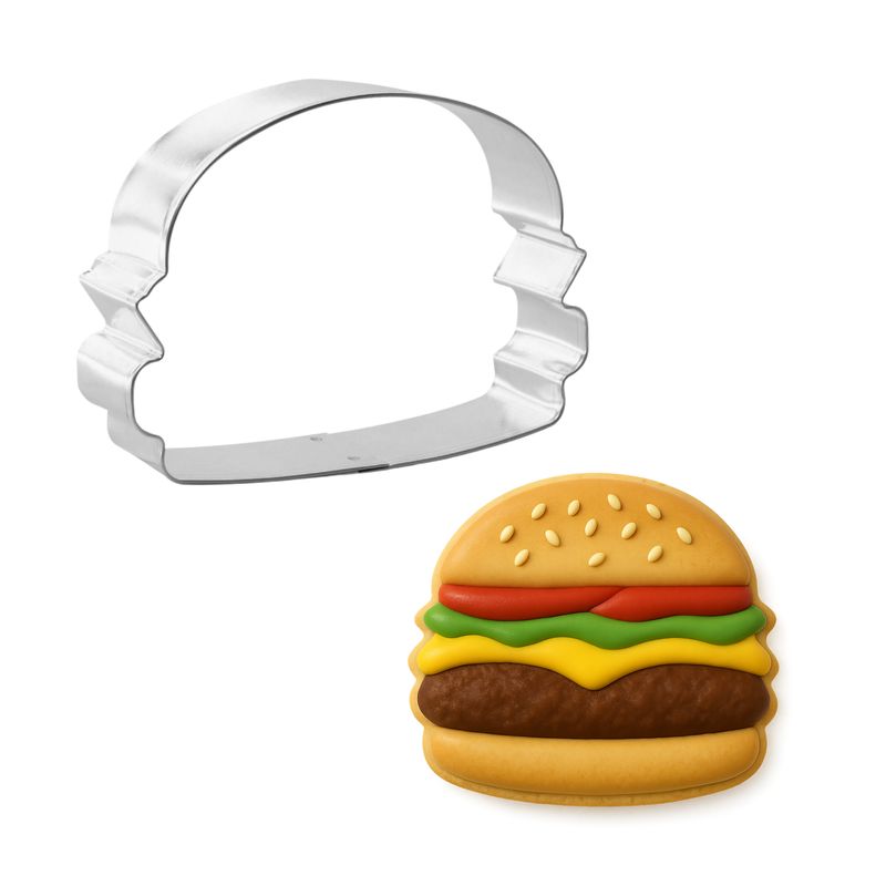 Hamburger Cookie Cutter 3.75 in B1526 Hamburger Cookie Cutter 3.75 in B1526