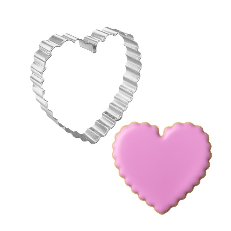 Heart Scalloped Cookie Cutter 4 In. B1403