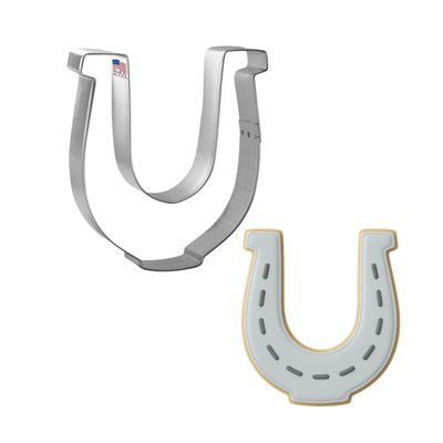 Horseshoe Cookie Cutter 4 in B1176 Horseshoe cookie cutter