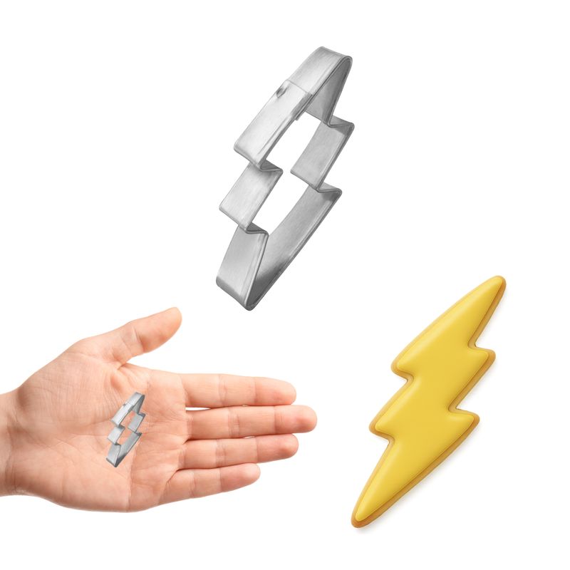 Mini Lightning Bolt Cookie Cutter 2 in M199 Mini Lightning Bolt Cookie Cutter 2 in M199