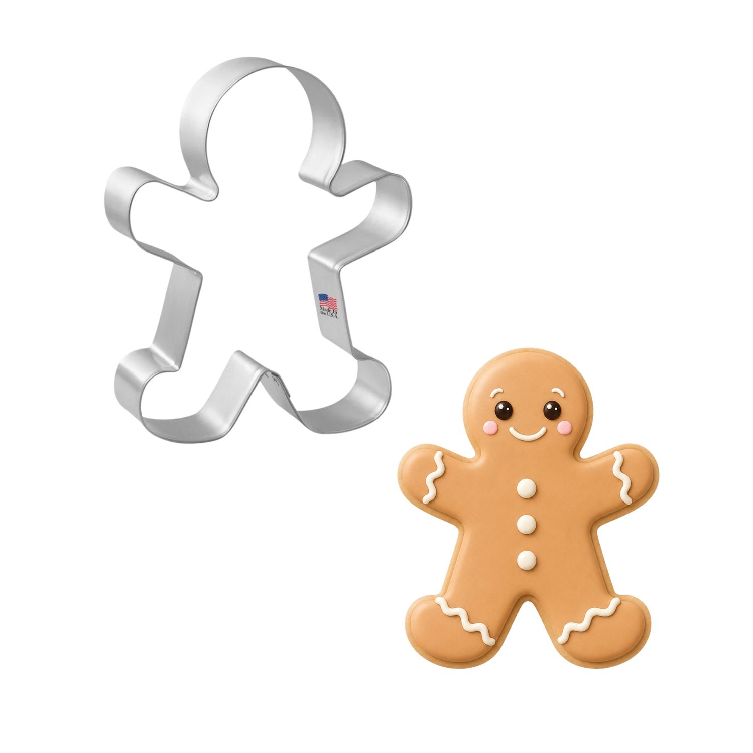 Gingerbread Man Cookie Cutter 4 in B1375 Gingerbread Man Cookie Cutter 4 in B1375