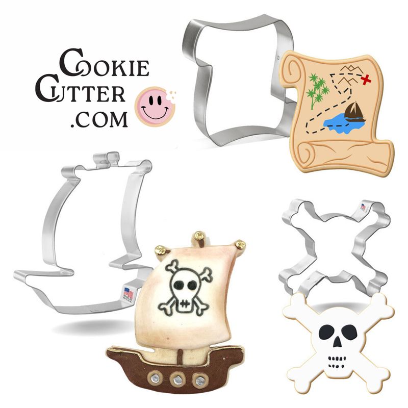 Pirate Cookie Cutter Set 3 Pc HS0512 Pirate Cookie Cutter Set 3 Pc HS0512