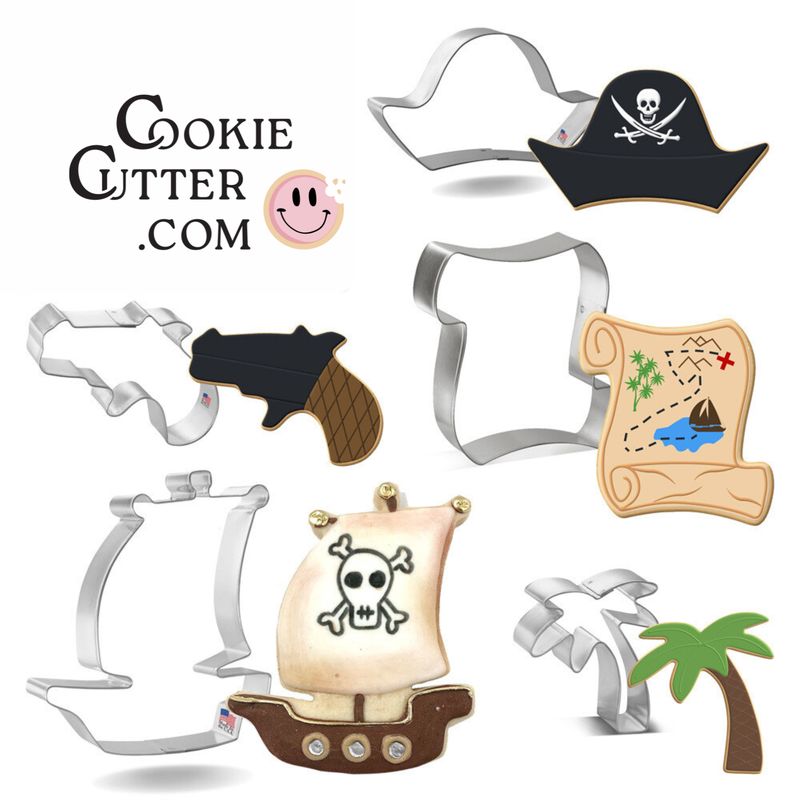 Pirate Cookie Cutter Set 5 Pc HS0511 Pirate Cookie Cutter Set 5 Pc HS0511