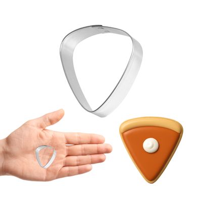Mini Pie Slice, Candy Corn, Guitar Pick Cookie Cutter 1.75 in M202 Mini Pie Slice, Candy Corn, Guitar Pick Cookie Cutter 1.75 in M202