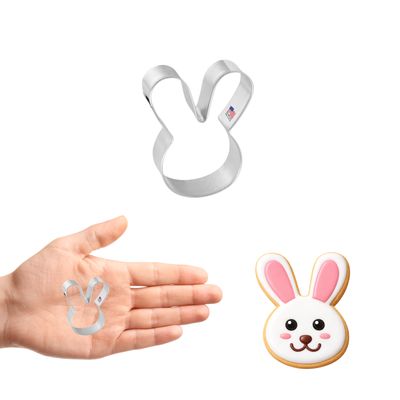 Mini Bunny Face Cookie Cutter 1.75 in M208 Mini Bunny Face Cookie Cutter 1.75 in M208