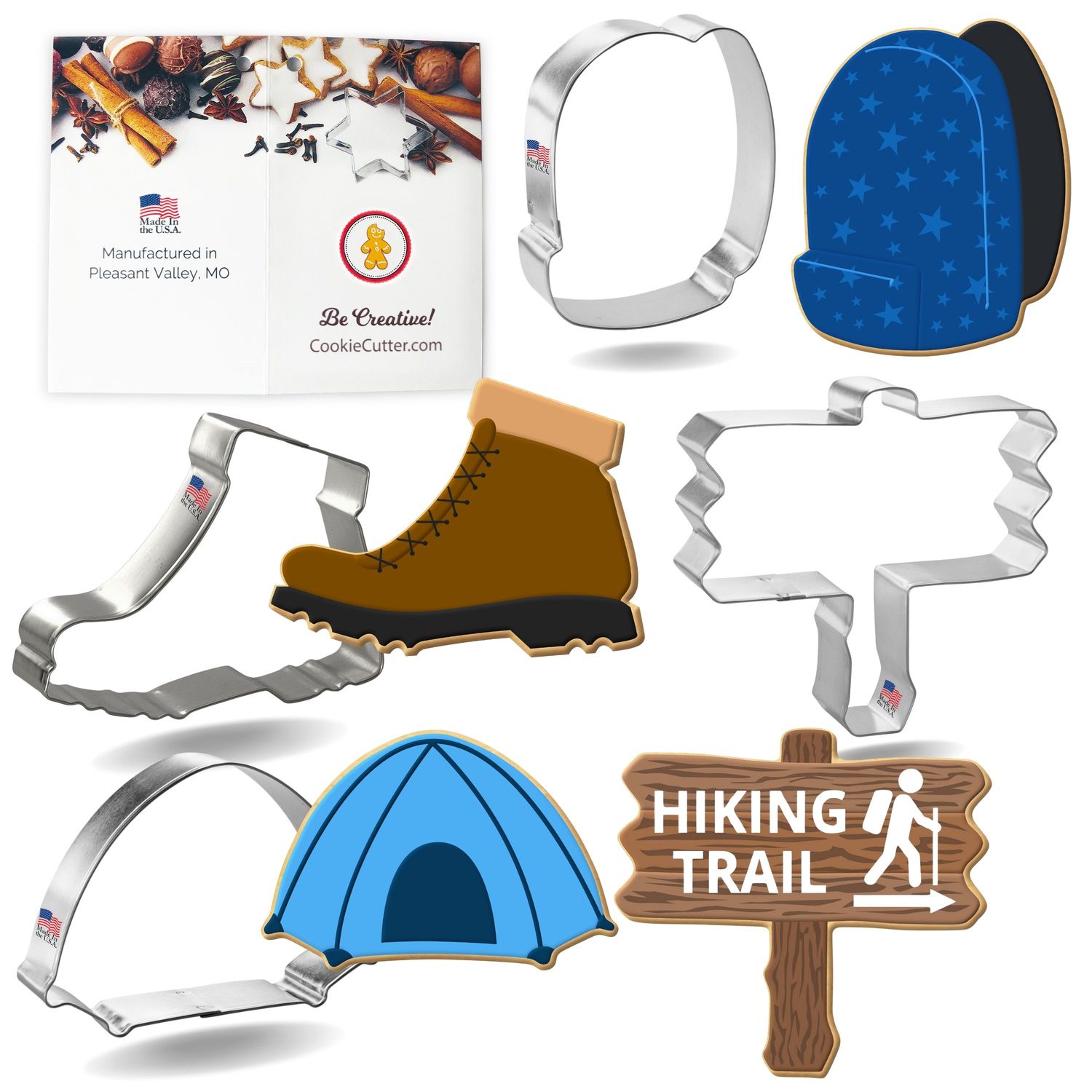 Hiking Cookie Cutter 4 Pc Set HS0559 Hiking Cookie Cutter 4 Pc Set HS0559