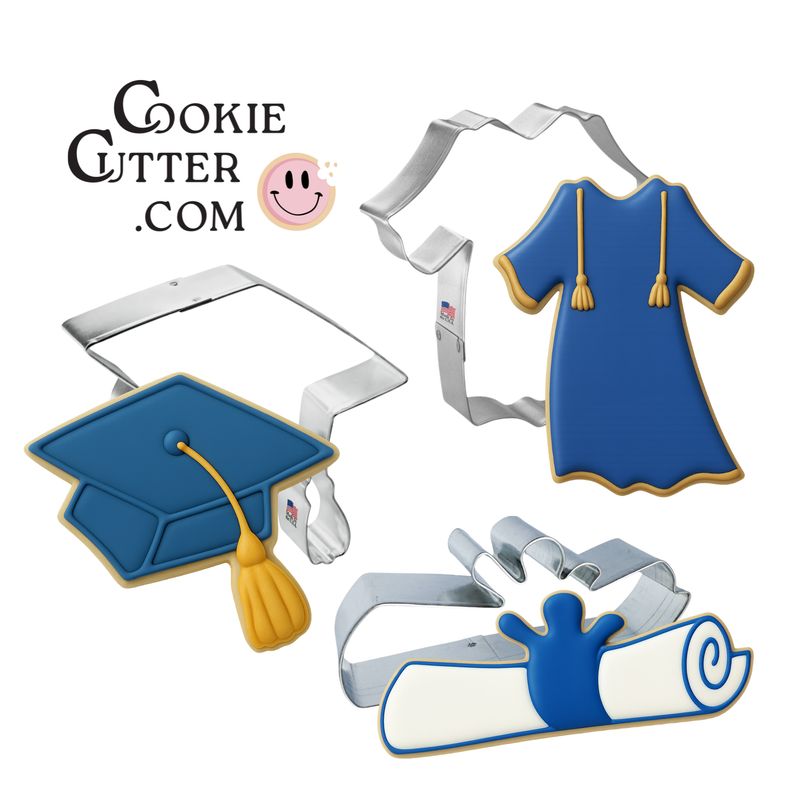 Graduation Cookie Cutter Set 3 Pc HS0526 Graduation Cookie Cutter Set 3 Pc HS0526