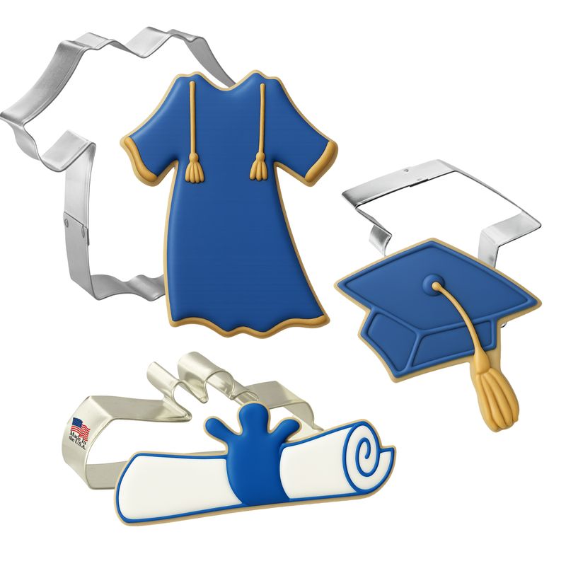 Graduation Cookie Cutter Set 3 Pc HS0526 Graduation Cookie Cutter Set 3 Pc HS0526