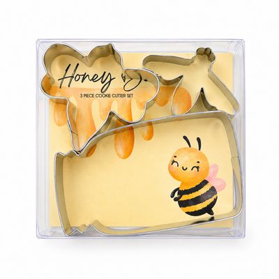 Mason Honey Jars and Bee Cookie Cutter 3 Pc Box Set L9053