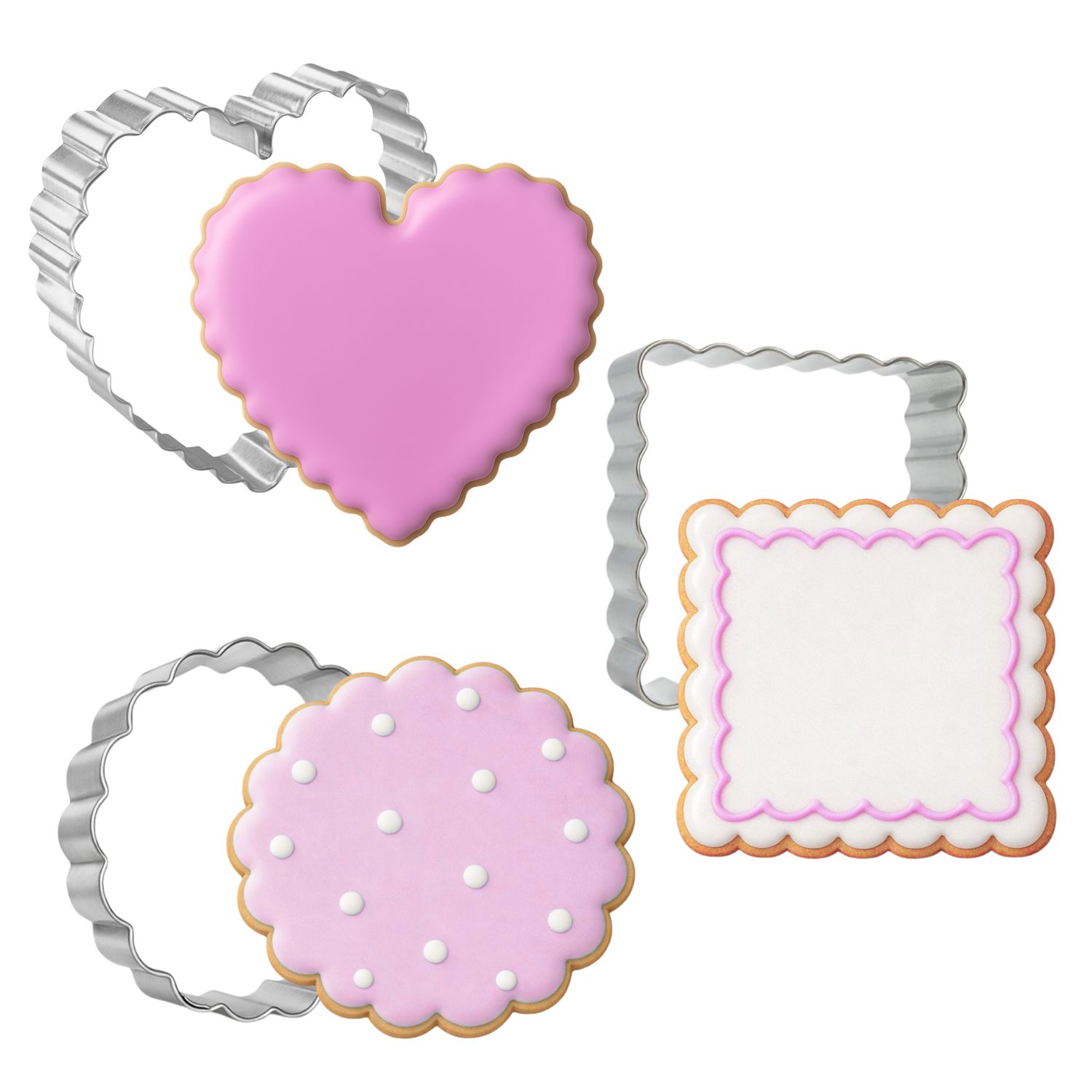 Fluted/Scalloped Cookie Cutter 3 Pc Set HS0619