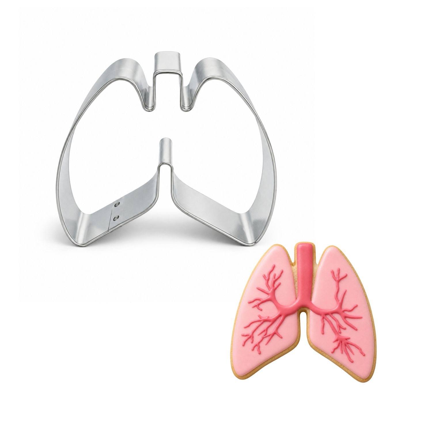 Anatomical Lungs Cookie Cutter 3.75 Anatomical Lungs Cookie Cutter 3.75"