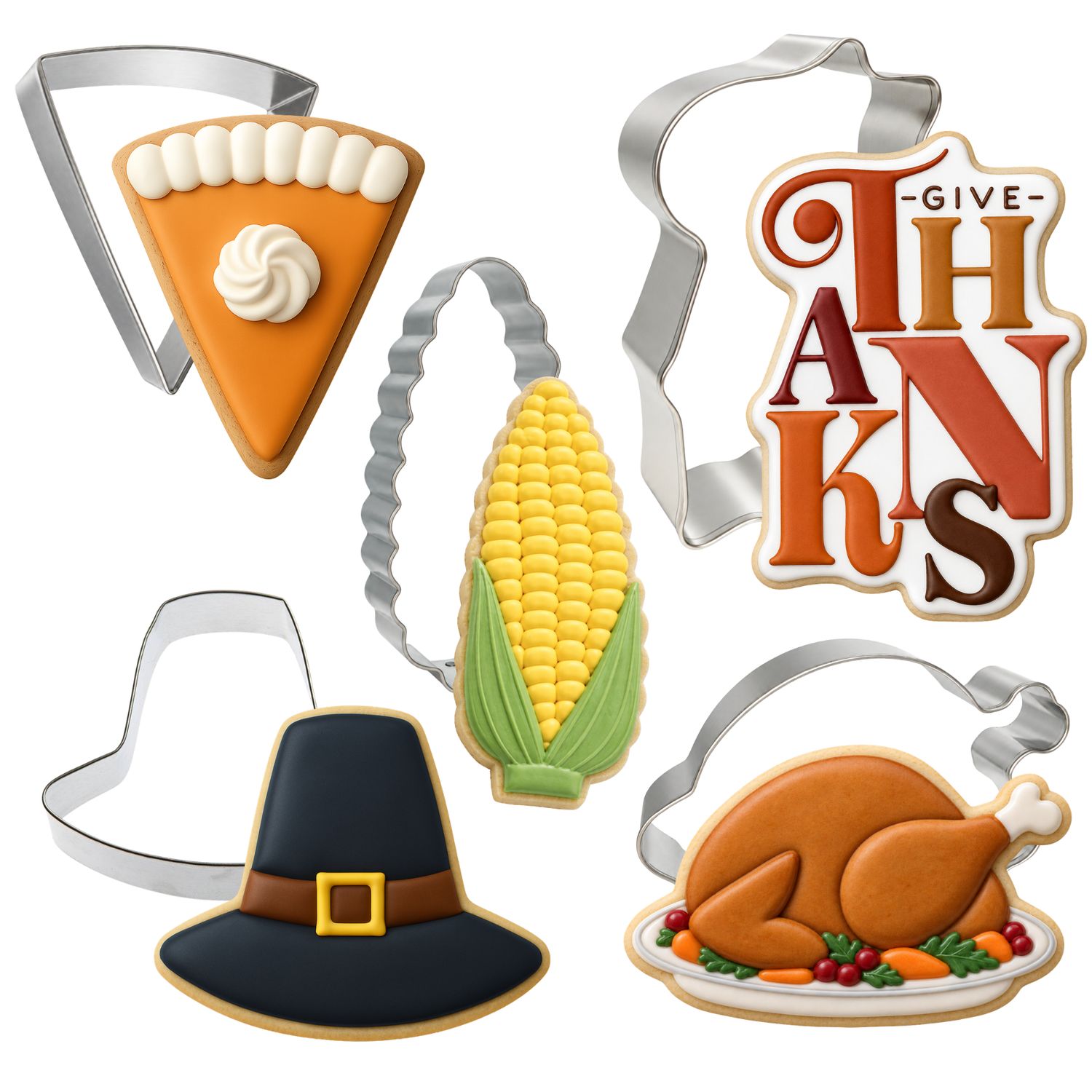 Give Thanks 5 Pc. Cookie Cutter Set L9079 Give Thanks 5 Pc. Cookie Cutter Set L9079
