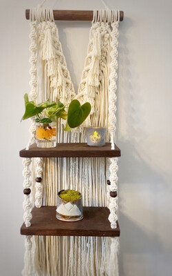 Decorative Hanging Macrame Shelves | MADE TO ORDER