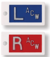 Embedded Plastic Markers - Horizontal with Initials (1/2" L & R)