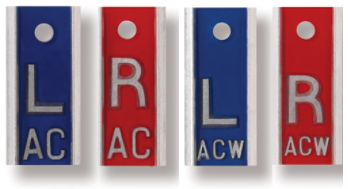 Embedded Aluminum Markers with Initials (1/2" L & R)