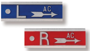 Embedded Aluminum Markers with 1" Arrow (1/2" L & R)