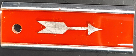 Embedded Aluminum Marker - 1" Arrow
