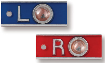 Aluminum Position Indicator Markers without Initials - Horizontal (1/2" L & R)