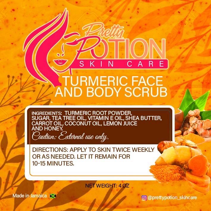 Turmeric Face &amp; Body Scrub 4oz
