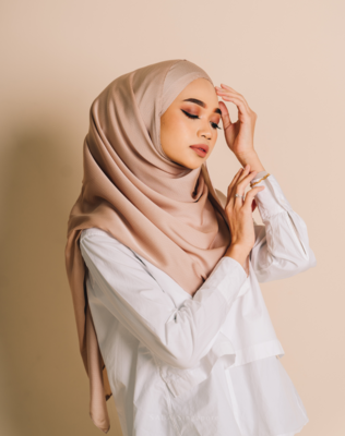 Textured Satin Hijab - Glaze