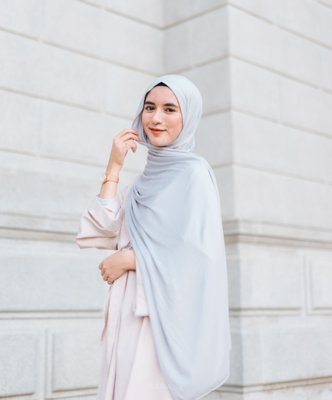 Jersey Hijab- Silver Grey