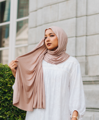 Jersey Hijab- Sand