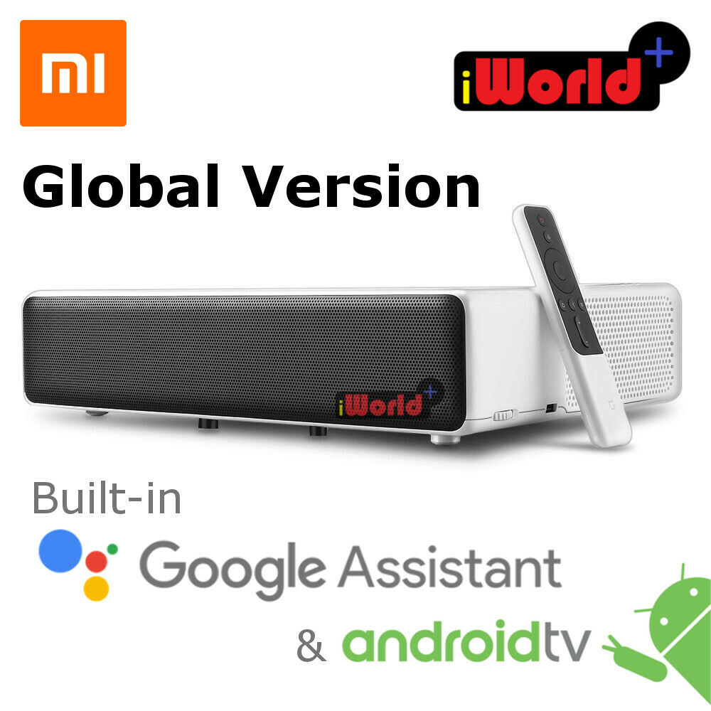 Xiaomi Mijia (Global Version) Mi Laser Projector Ultra-short Throw (UST)  Smart TV Google certified androidtv YouTube Netflix WiFi Bluetooth speakers  alr screen 80 100 120 133 150 inch clr
