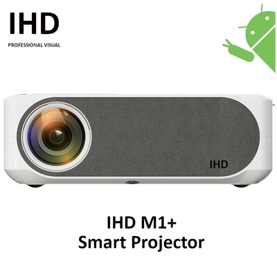 IHD M1+ (Android) Smart Projector Built-in Android Speakers Screen Cast Mirroring HDMI USB WiFi Bluetooth Youtube Netflix