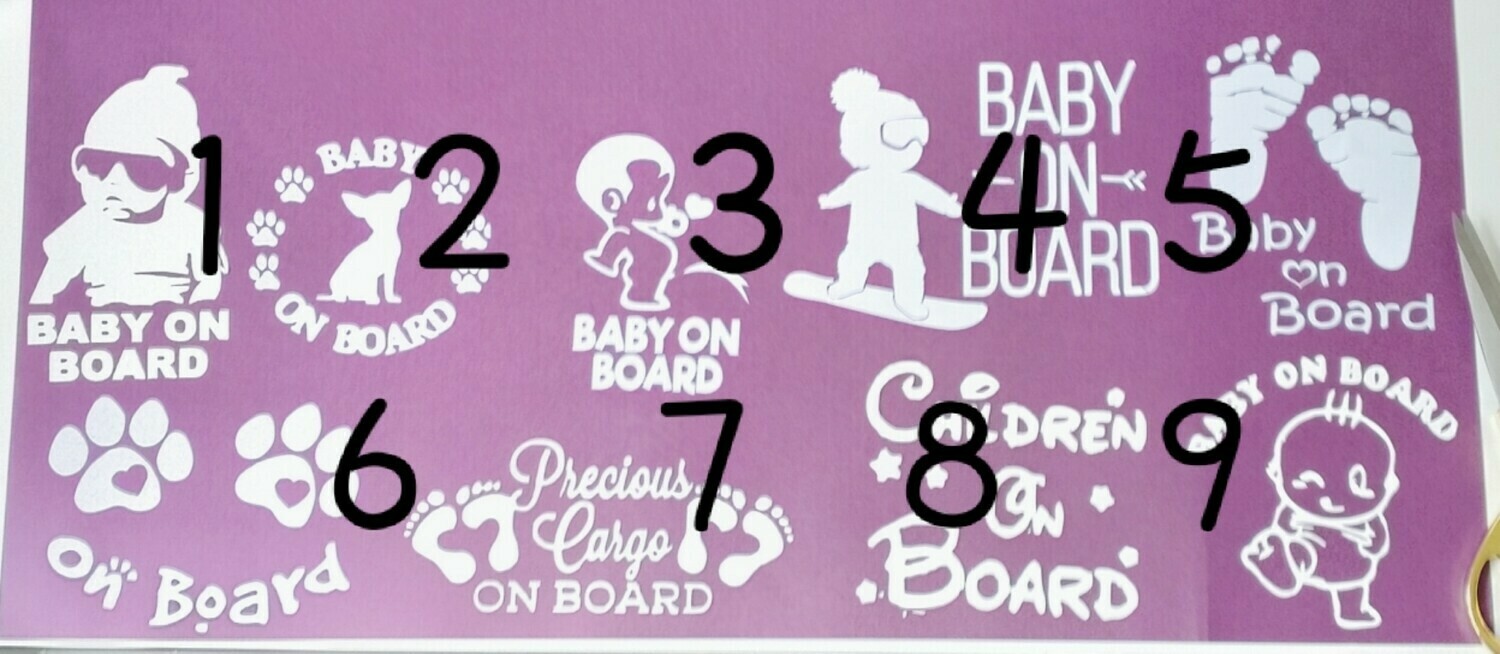 Baby on Board Stickers