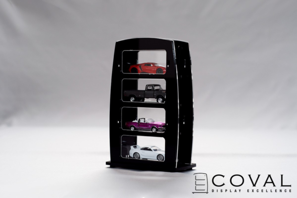 ST-104 Display Stand - 1 x 4 Vertical (Black Frame)