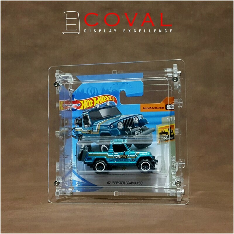 HSC-101 Acrylic Display Case for Single Short Carded Hot Wheels and Matchbox